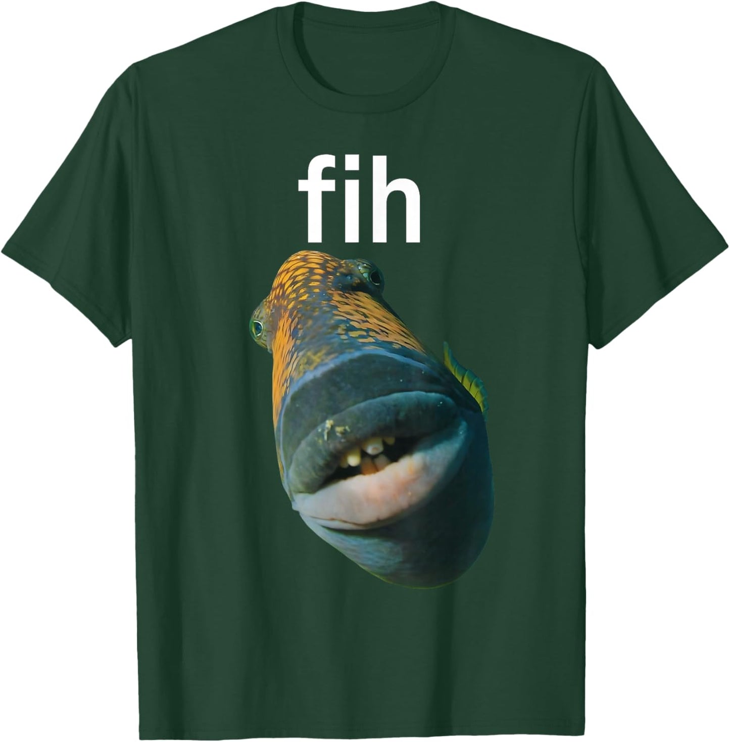 Funny Fih Meme Ocean Sea Gift Humor Fish Fishing Men Women T-Shirt - T-Shirt | Forest