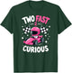 Car Racer 2nd Birthday Girl Two Fast 2 Curious T-Shirt - T-Shirt | Forest