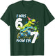 was 6 Now I'm 7 Year Old Birthday 67 Monster Truck Dinosaur T-Shirt - T-Shirt | Forest
