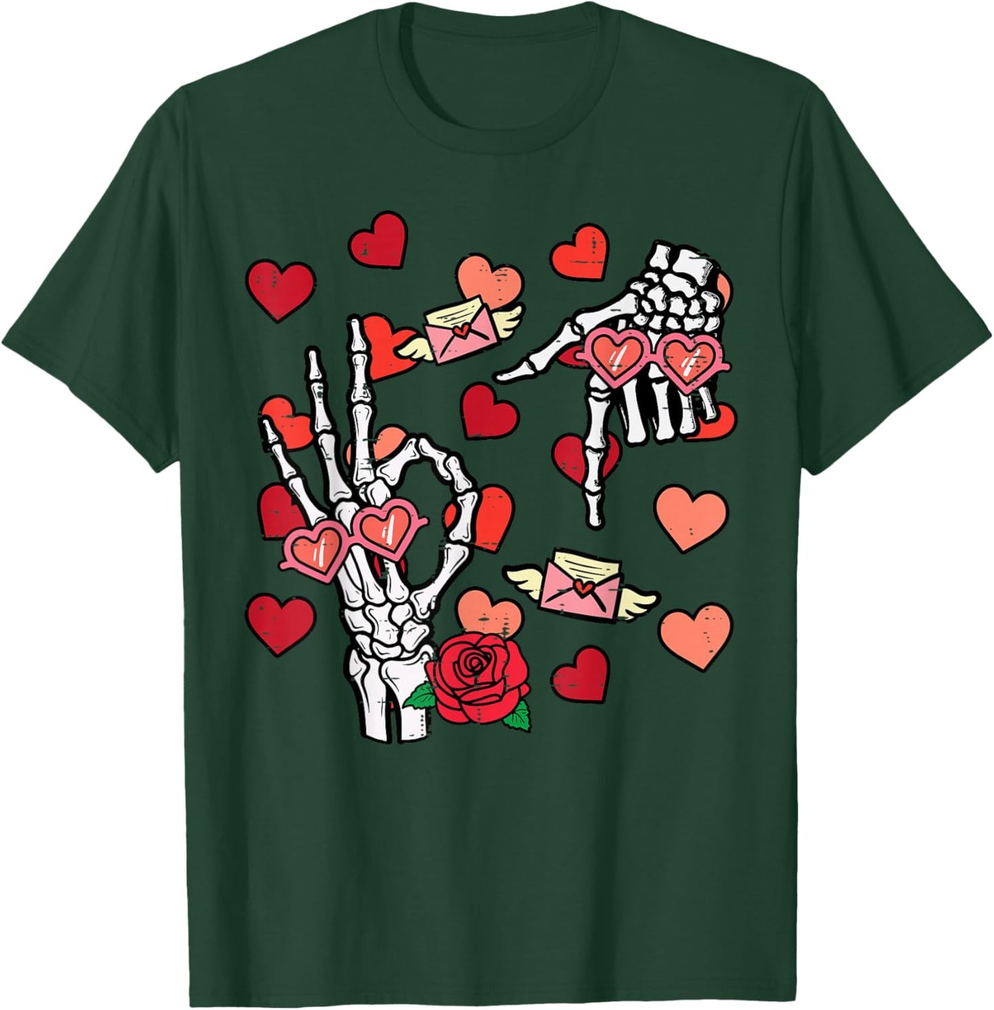 6 7 Valentines Day Skeleton 6 7 Valentine Kids Boys Youth T-Shirt - T-Shirt | Forest