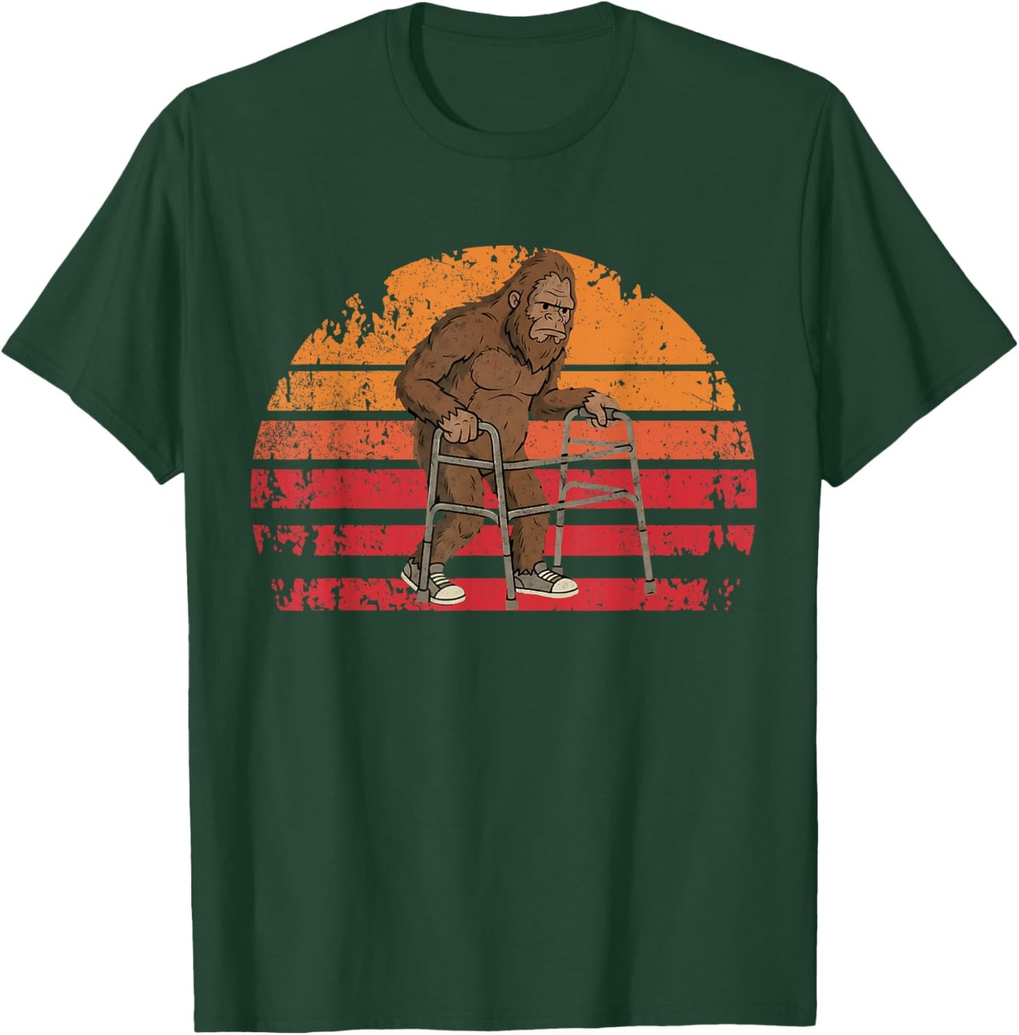 Funny Old Bigfoot Sasquatch Retro Vintage Graphic T-Shirt - T-Shirt | Forest