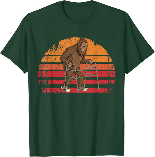 Funny Old Bigfoot Sasquatch Retro Vintage Graphic T-Shirt - T-Shirt | Forest