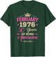 February 1976 50 Years of Being Awesome Retro 50Th Birthday T-Shirt - T-Shirt | Forest
