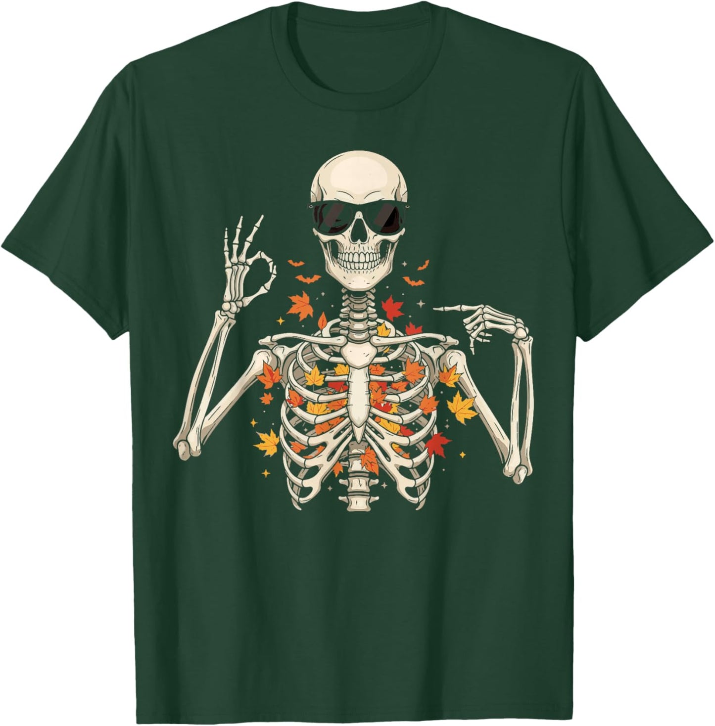 67 Skeleton Meme Funny Six Seven Gen Alpha Halloween T-Shirt - T-Shirt | Forest