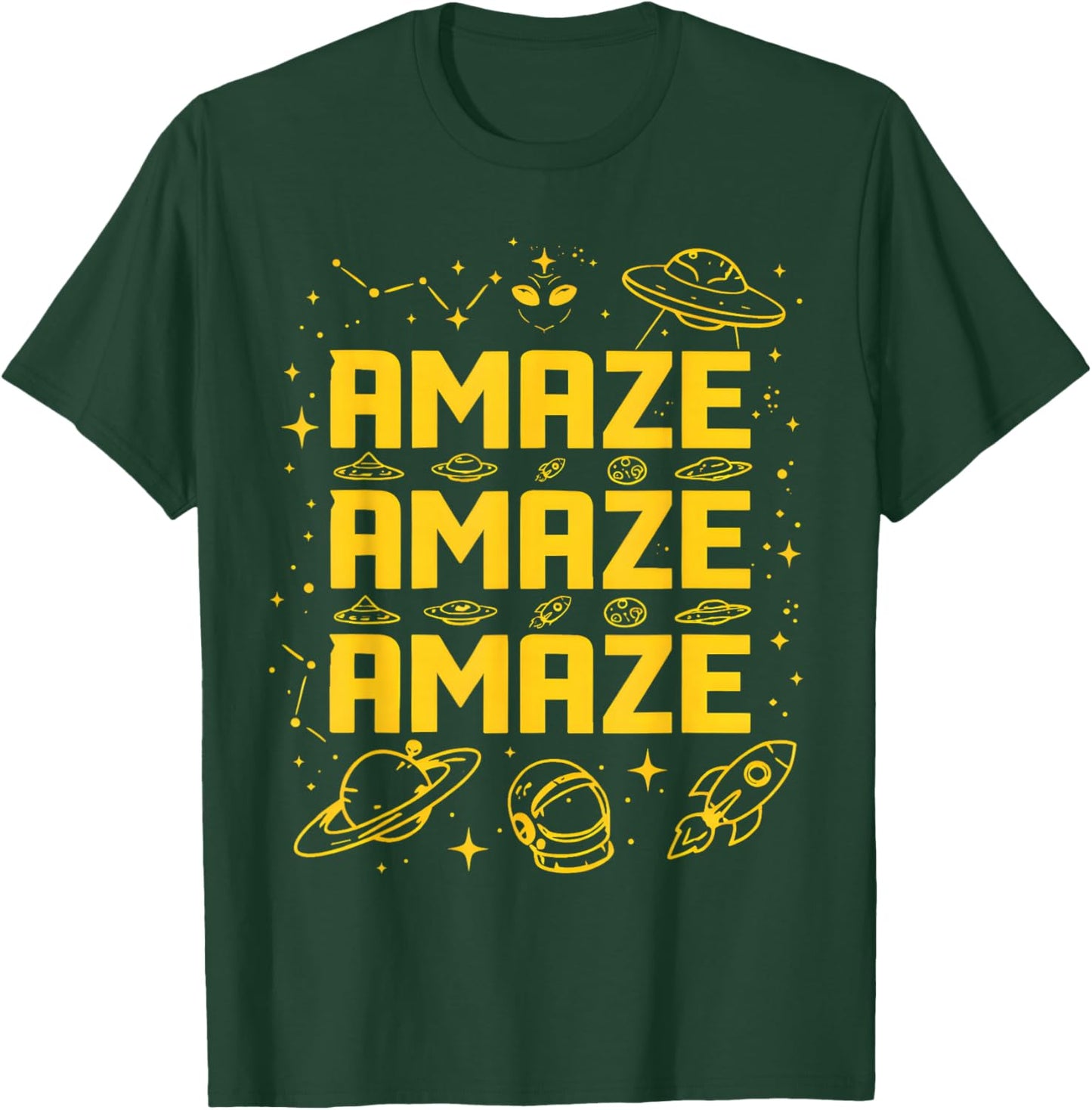 Amaze Amaze Amaze Space Science Fiction Book Lover T-Shirt - T-Shirt | Forest