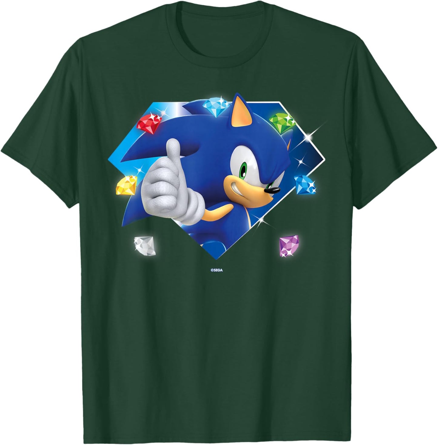 Sonic The Hedgehog 35th Anniversary Emerald Legacy T-Shirt - T-Shirt | Forest