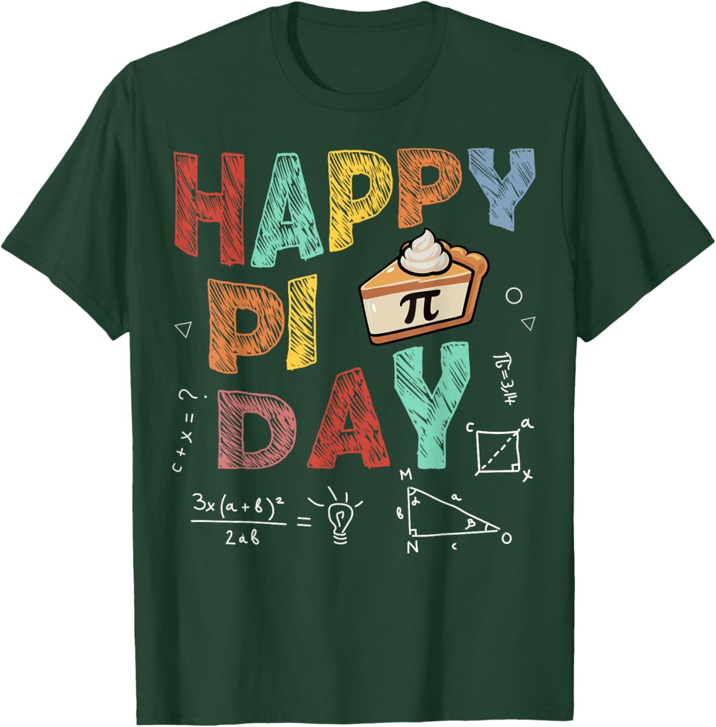 Happy Pi Day Pie Pi Symbol for Math Lovers Teachers Kids T-Shirt - T-Shirt | Forest