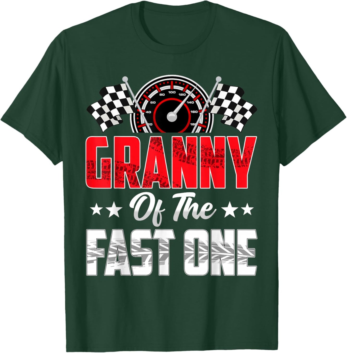 Granny of The Fast One Birthday 1st Race Car Family T-Shirt - T-Shirt | Forest