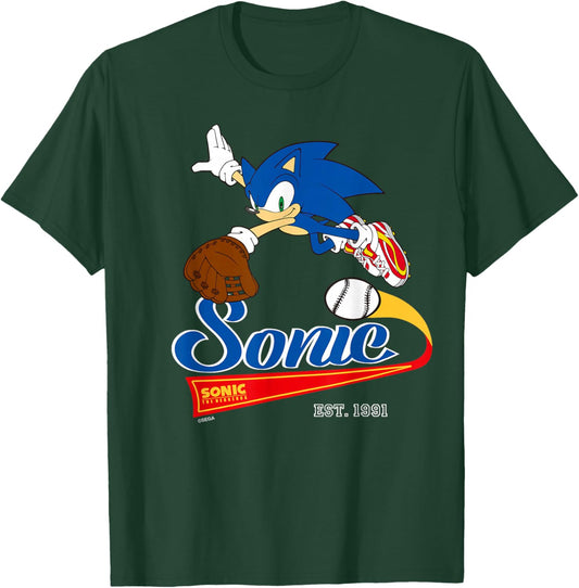Sonic The Hedgehog - Sonic Baseball Est. 1991 T-Shirt - T-Shirt | Forest