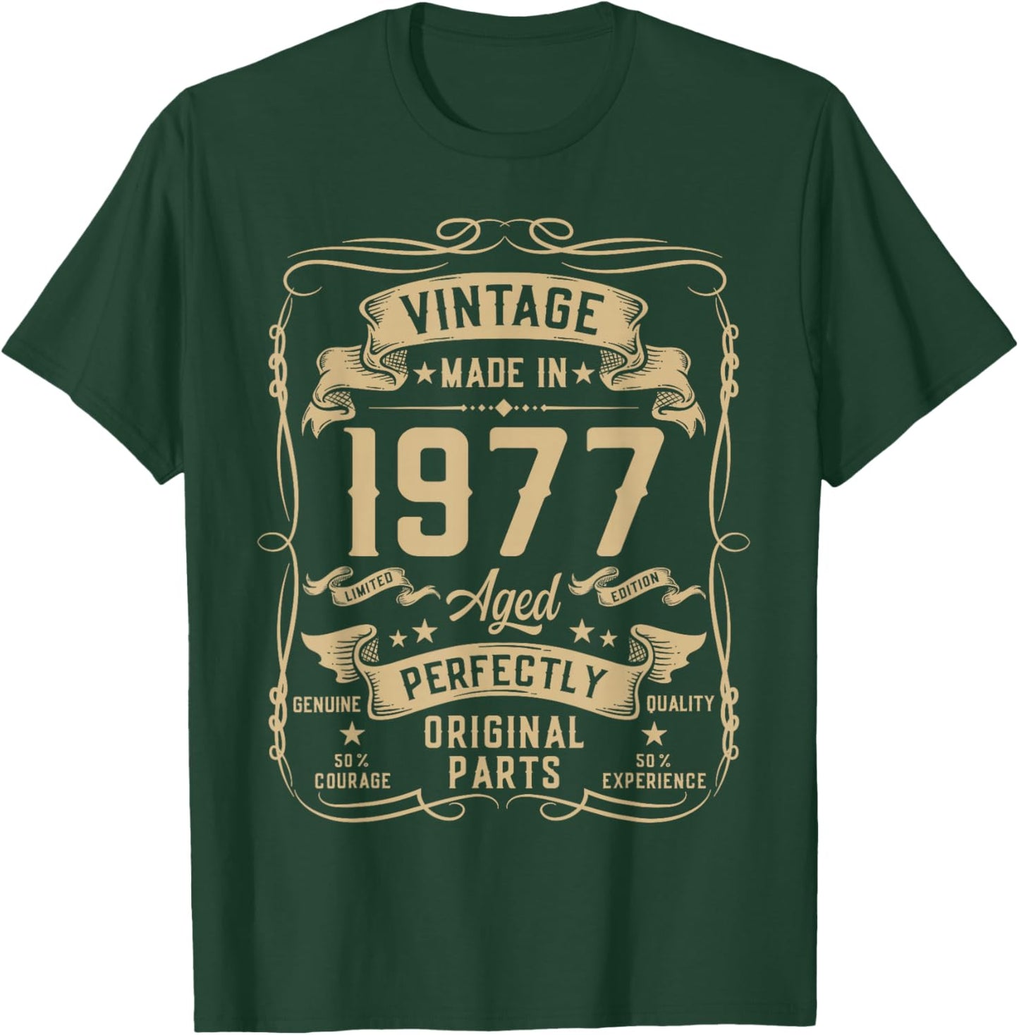 Vintage 1977 49yr 49th Birthday Gifts 49 Years Old T-Shirt - T-Shirt | Forest