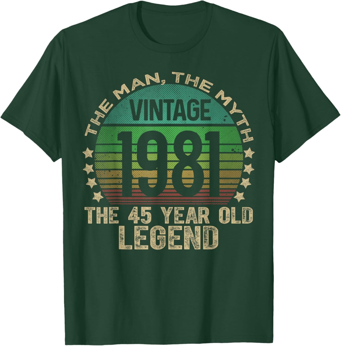 45 Year Old Gifts Vintage 1981 Limited Edition 45th Birthday T-Shirt - T-Shirt | Forest