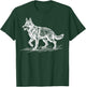 German Shepherd Line Art Drawing T-Shirt - T-Shirt | Forest