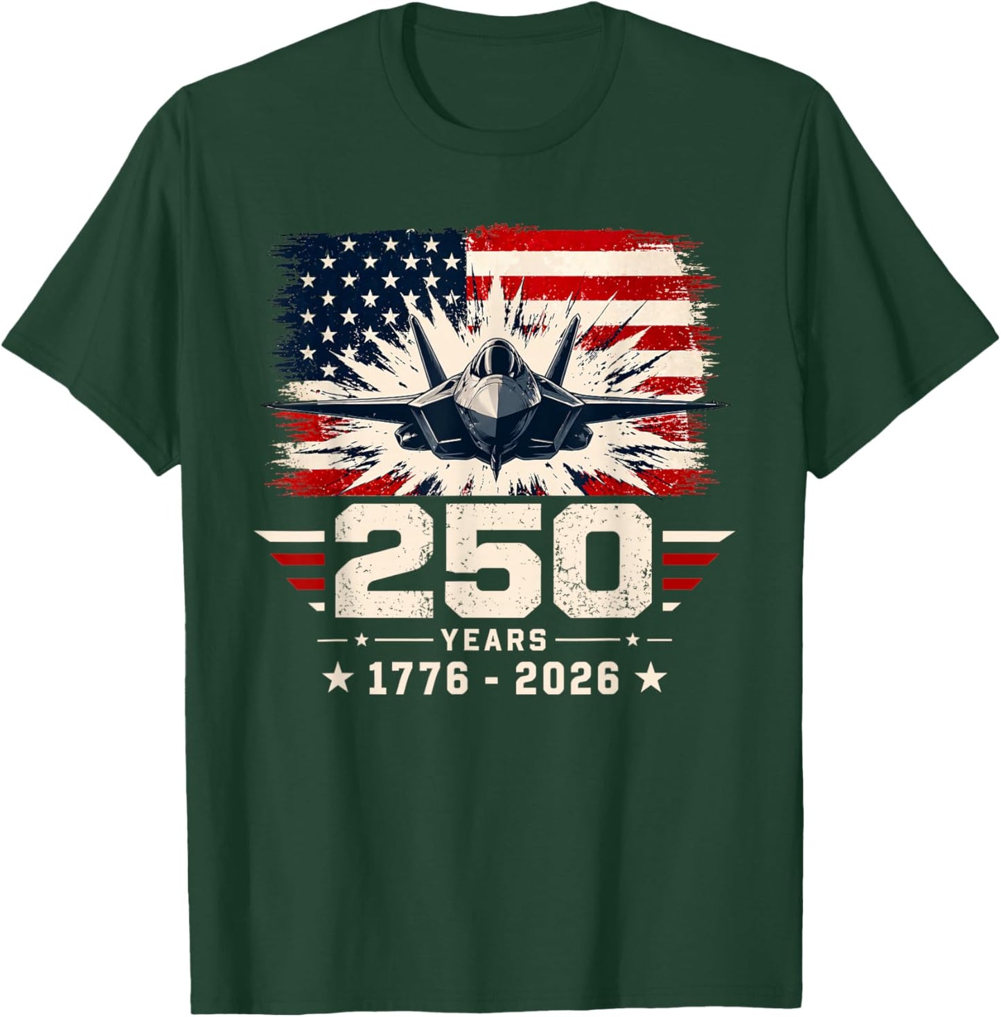 250th Anniversary USA Patriotic 250 Years American 4th July T-Shirt - T-Shirt | Forest