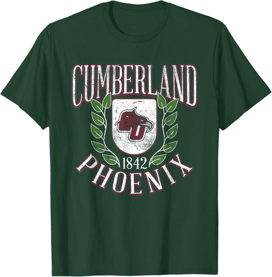 Cumberland Phoenix Retro Shield Black Officially Licensed T-Shirt - T-Shirt | Forest