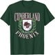 Cumberland Phoenix Retro Shield Black Officially Licensed T-Shirt - T-Shirt | Forest