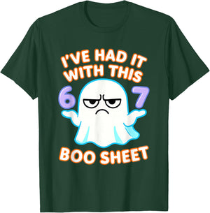 67 Halloween Costume Boo Sheet 6 7 Meme Six Seven Brainrot T-Shirt - T-Shirt | Forest