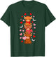 Cute Western Valentine Highland Cows with Heart Letter Women T-Shirt - T-Shirt | Forest