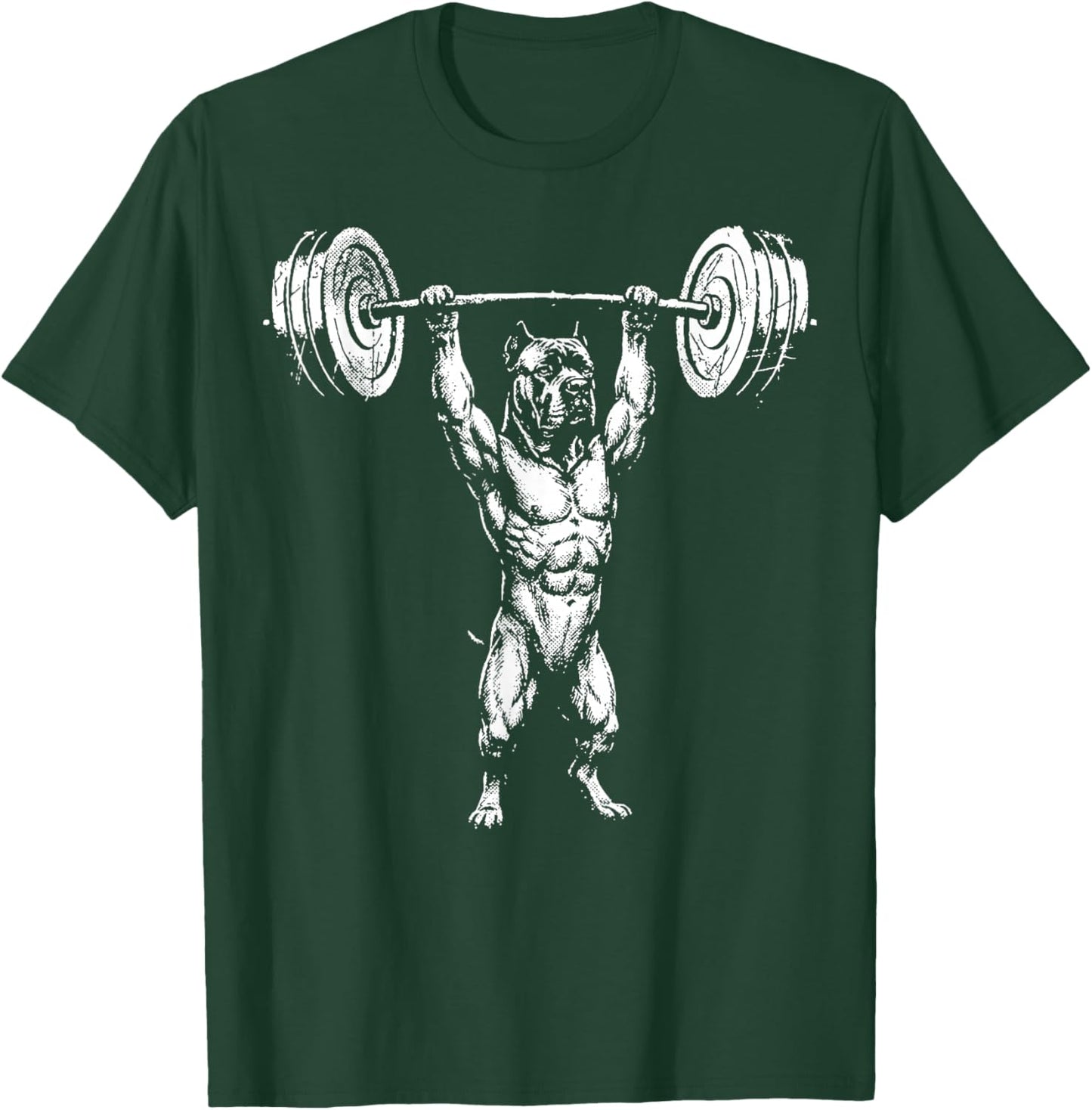 Cane Corso Weightlifting Fitness T-Shirt - T-Shirt | Forest