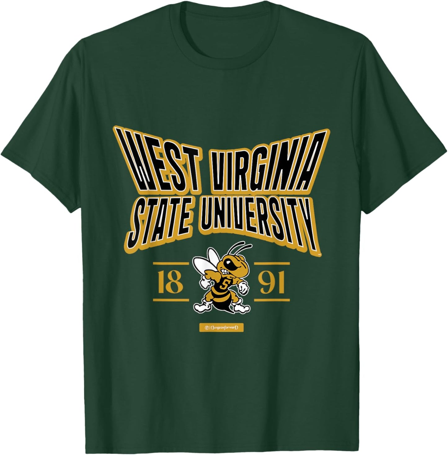 West Virginia State University Stretch Emblem HBCU T-Shirt - T-Shirt | Forest