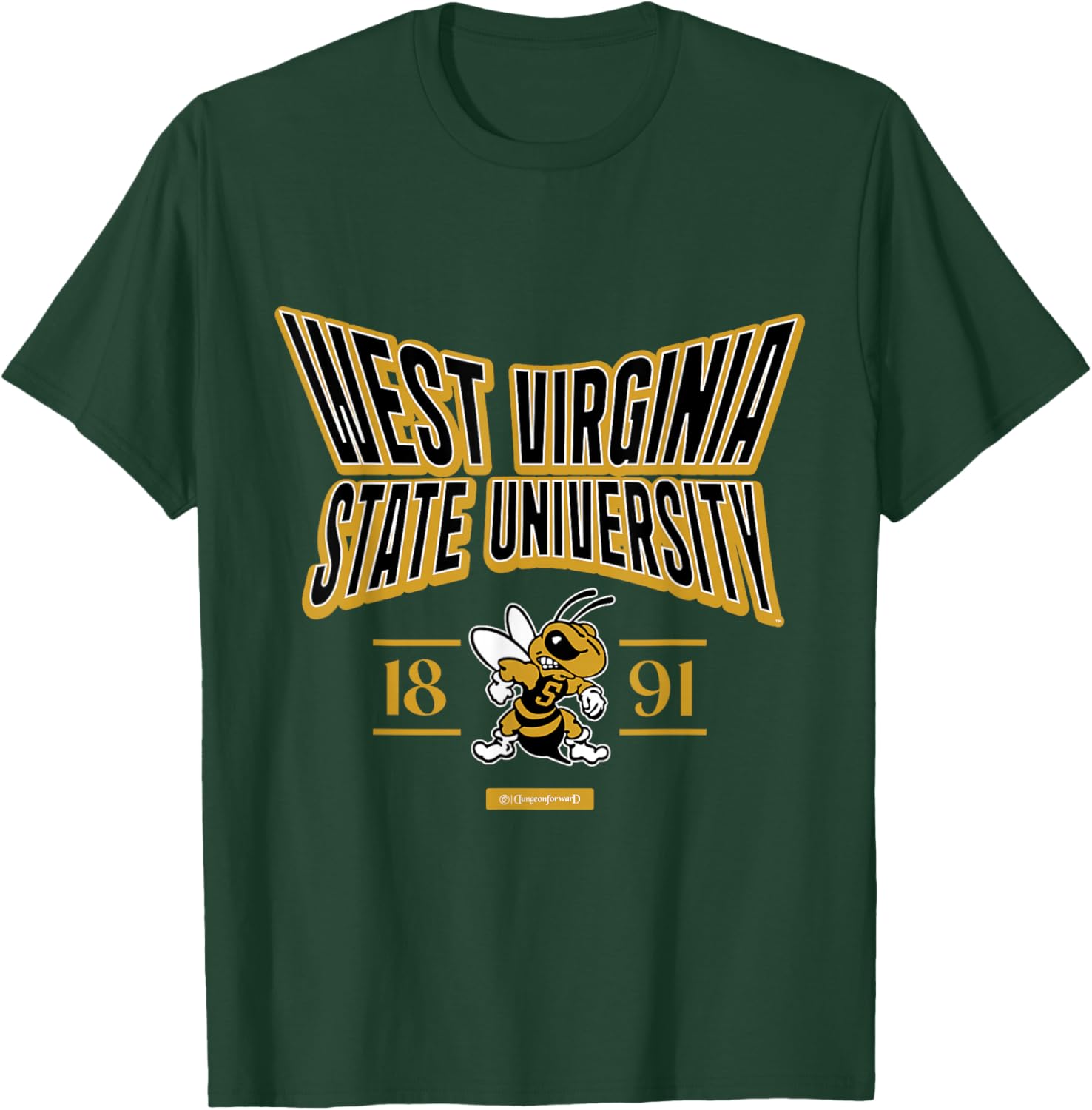 West Virginia State University Stretch Emblem HBCU T-Shirt - T-Shirt | Forest
