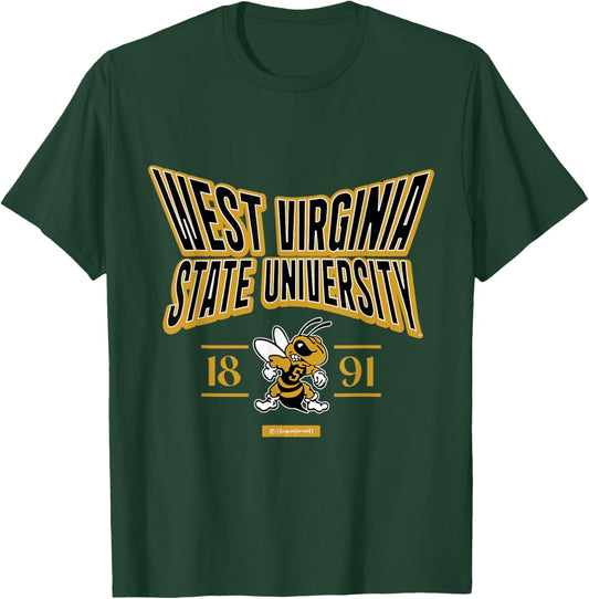 West Virginia State University Stretch Emblem HBCU T-Shirt - T-Shirt | Forest