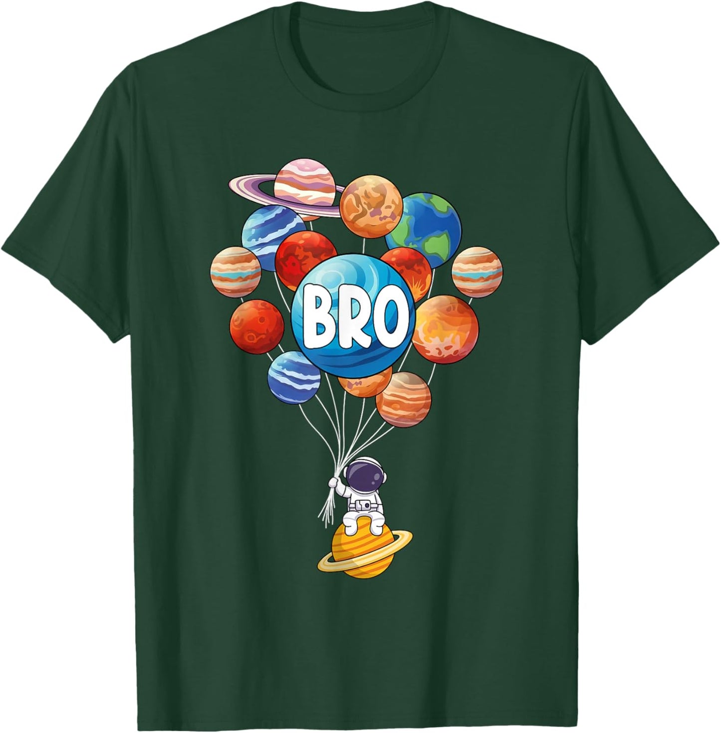 Bro Brother Astronaut Planets STEM Space Family Matching T-Shirt - T-Shirt | Forest