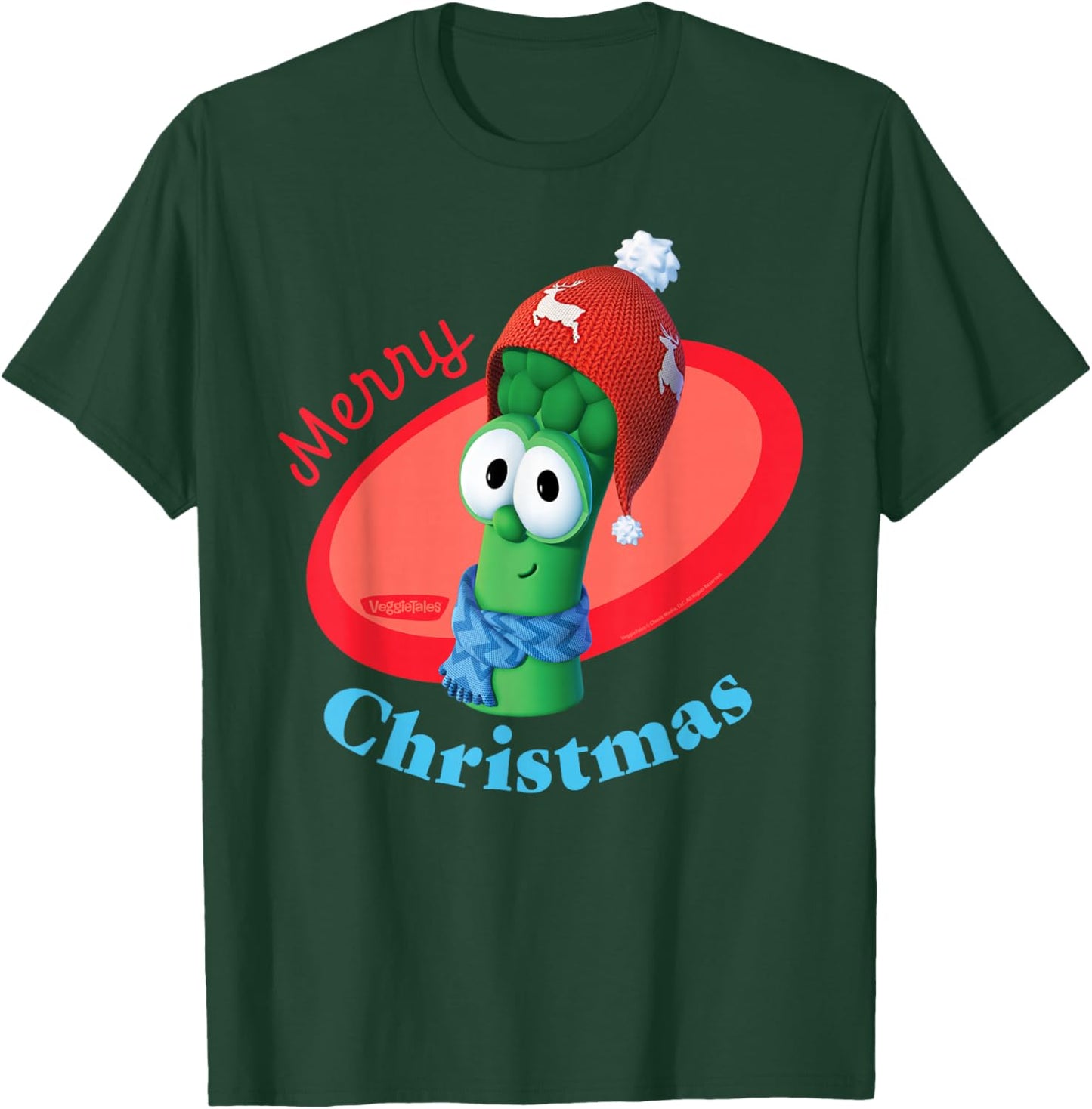 VeggieTales Merry Christmas Junior Asparagus T-Shirt - T-Shirt | Forest