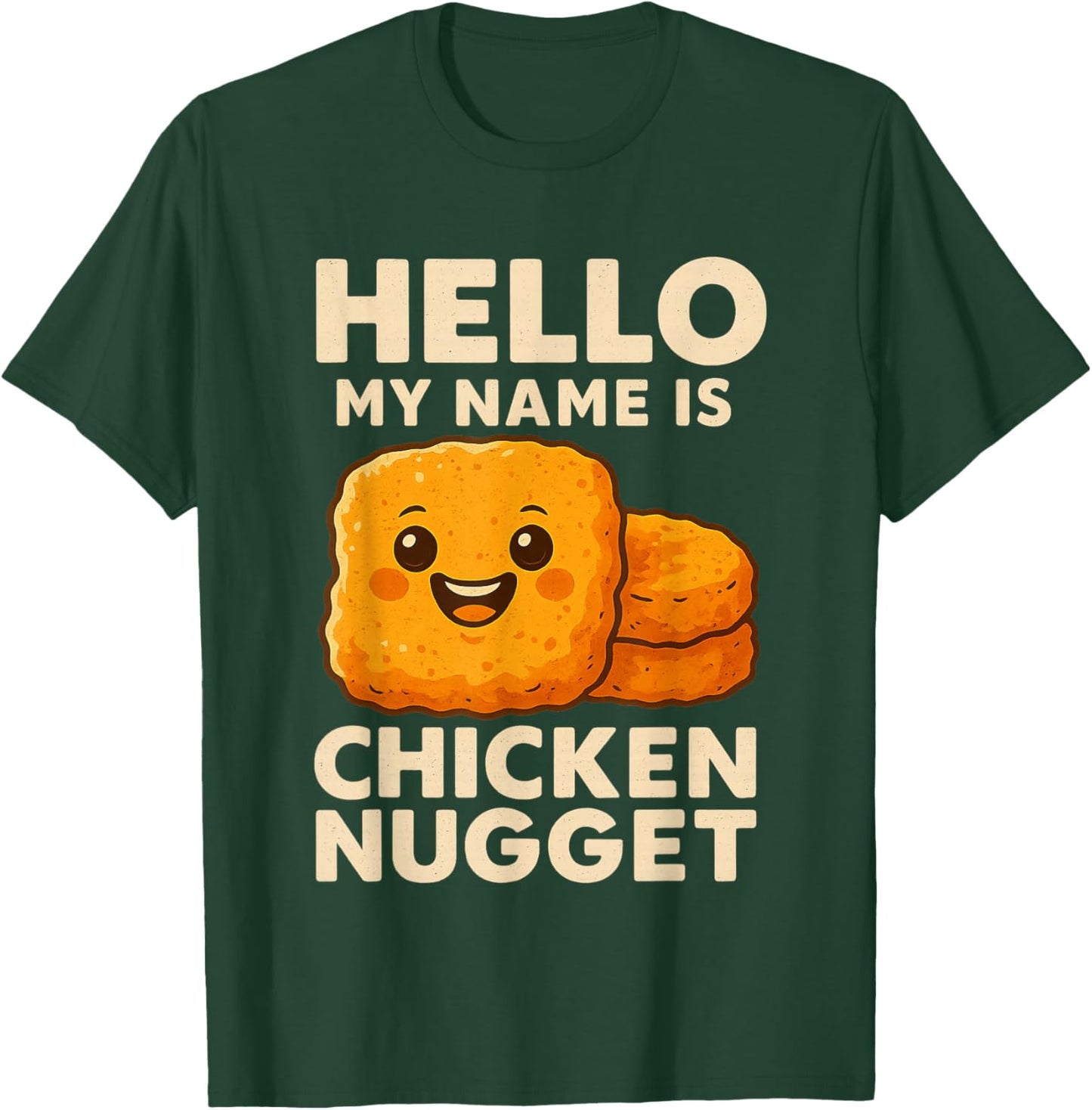 Hello My Name is Chicken Nugget Costume Kids Chicken Nugget T-Shirt - T-Shirt | Forest