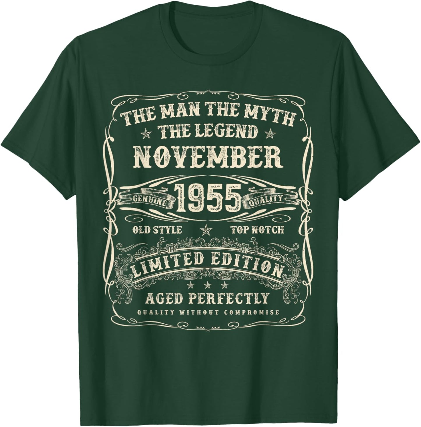 November 1955 70th Birthday Gifts 70 Year Old Bday T-Shirt - T-Shirt | Forest