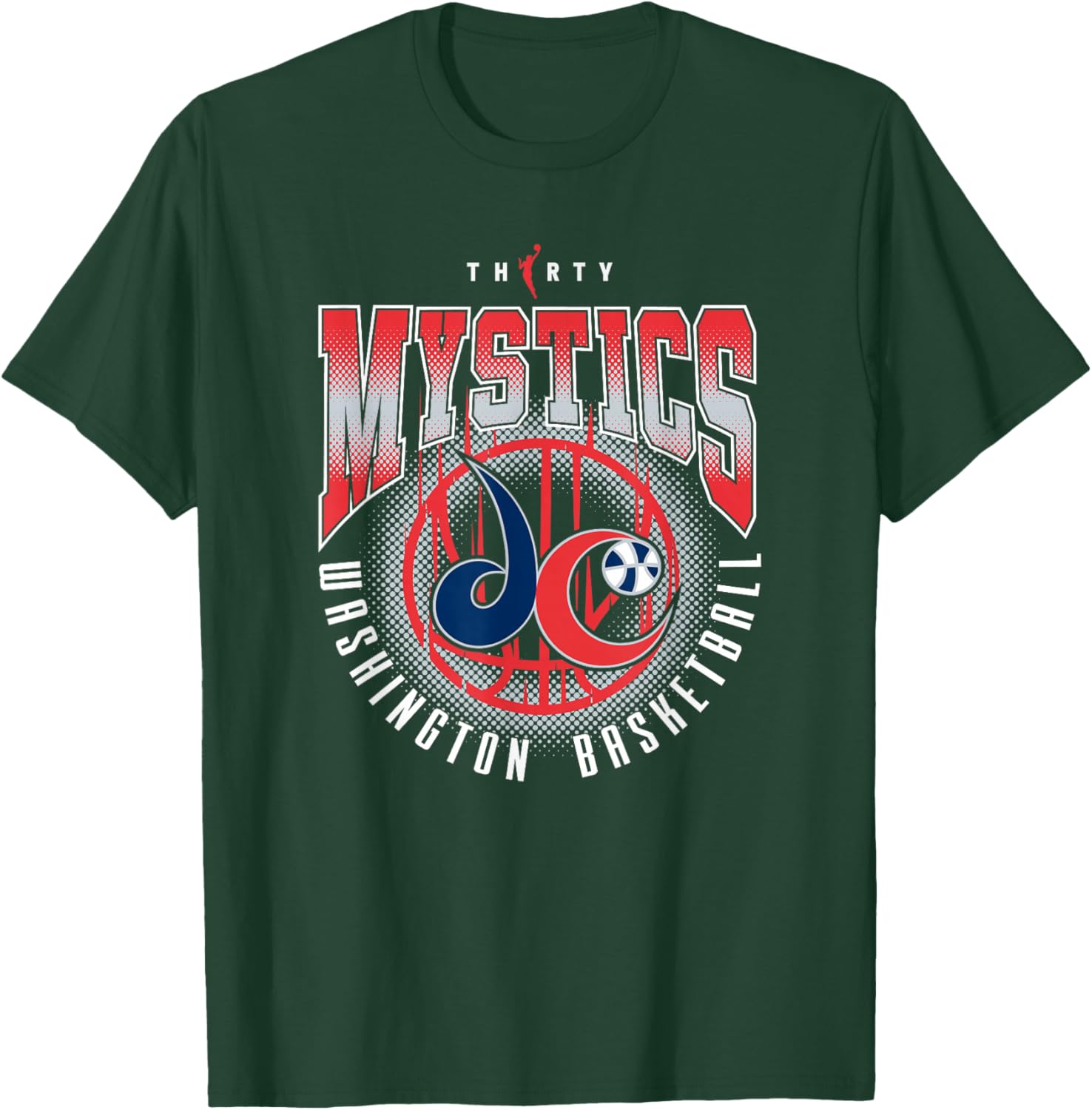 WNBA 30th Anniversary Triple Stack Washington Mystics T-Shirt - T-Shirt | Forest