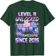 Girl Level 11 Unlocked Video Game 11th Birthday T-Shirt - T-Shirt | Forest