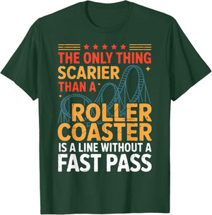 Roller Coaster Fast Pass Theme Park T-Shirt - T-Shirt | Forest