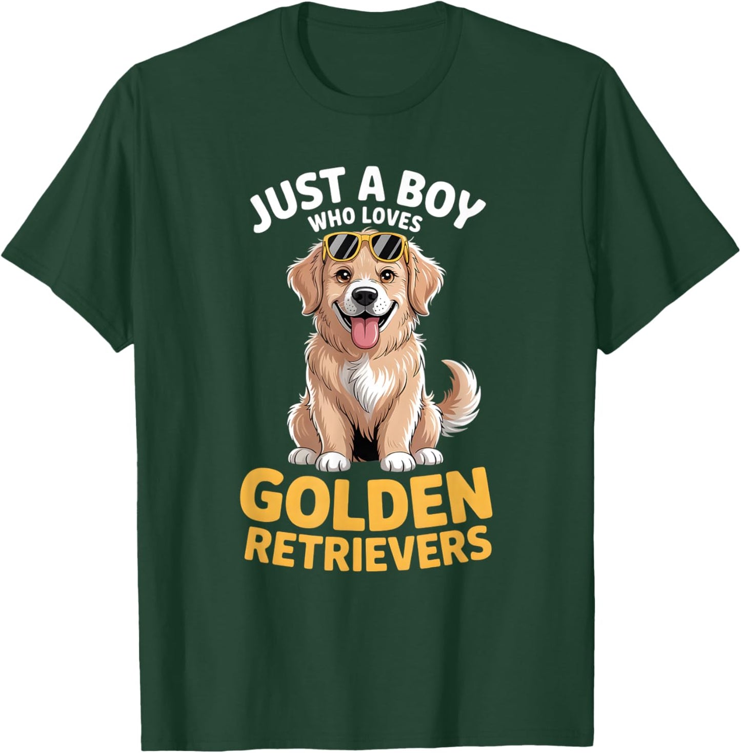 Boys Golden Retriever T-Shirt - T-Shirt | Forest