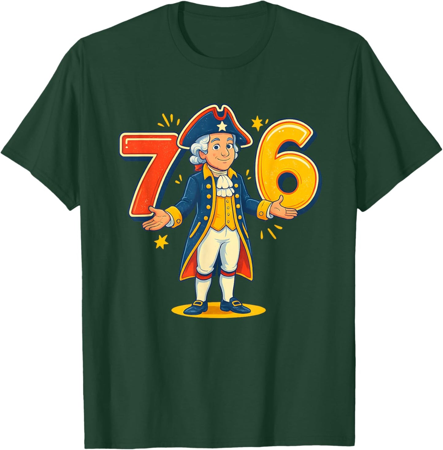 6 7 Funny George Washington Six Seven Meme History Patriotic T-Shirt - T-Shirt | Forest