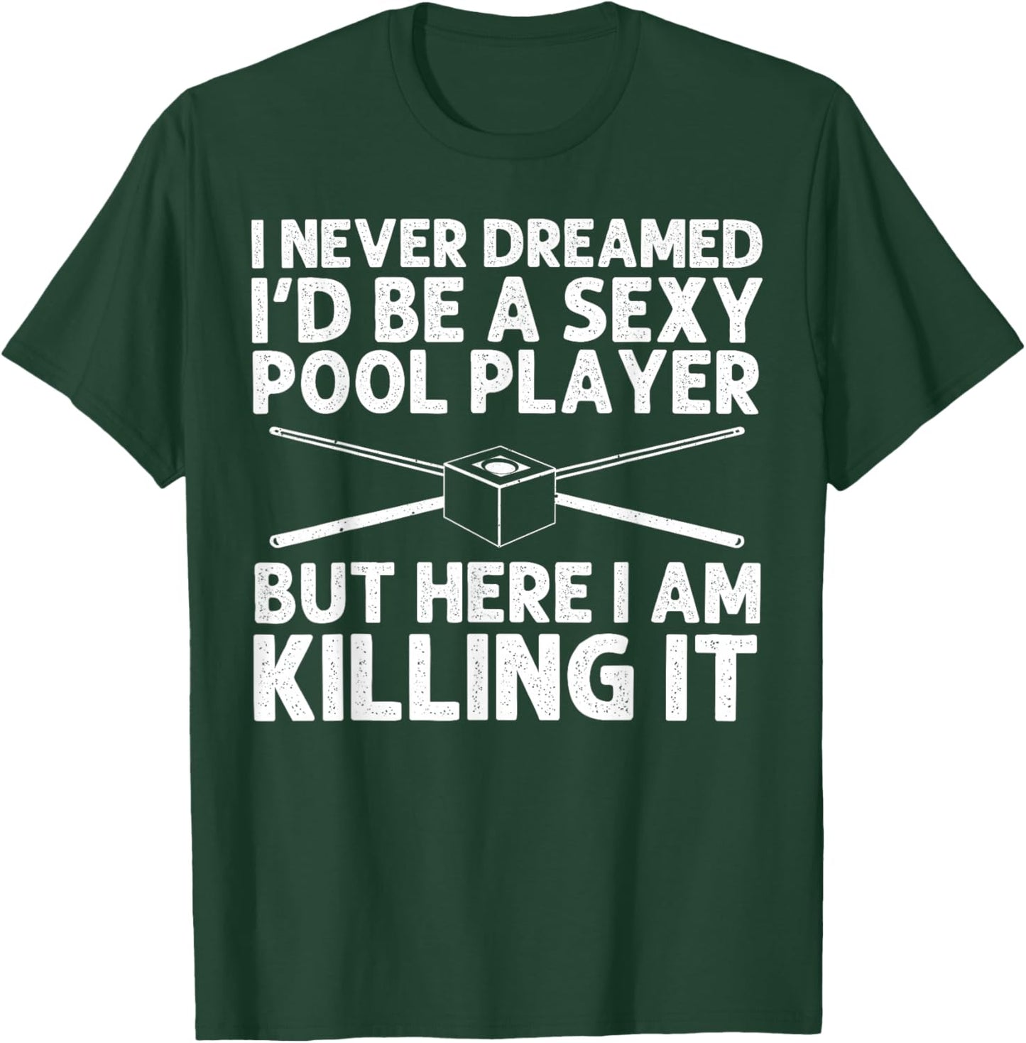 Funny Billiards Art Women Billiard Lover Pool Player T-Shirt - T-Shirt | Forest