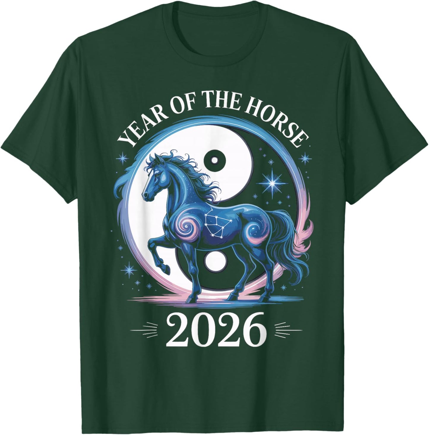 Year of The Horse 2026 Chinese New Year Women Kids T-Shirt - T-Shirt | Forest