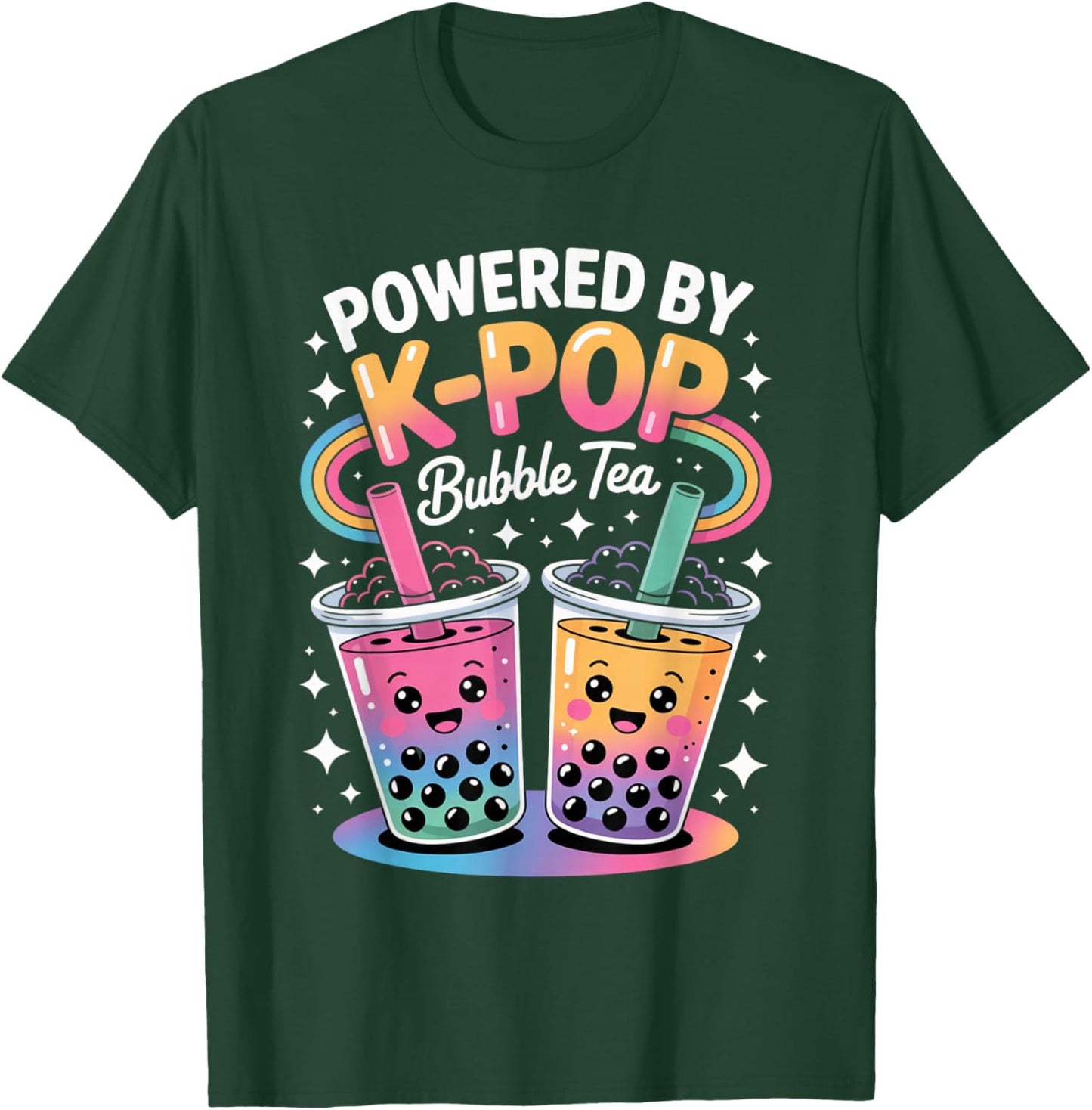 Bubble Tea Boba K-POP Music Lover Korean Milk K-Pop Fashion T-Shirt - T-Shirt | Forest