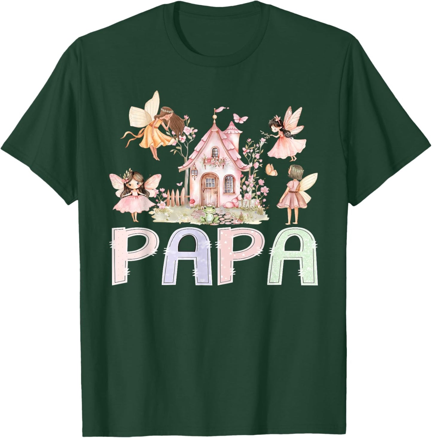 Fairy Papa Magical Floral Birthday Girl Fairytale Matching T-Shirt - T-Shirt | Forest