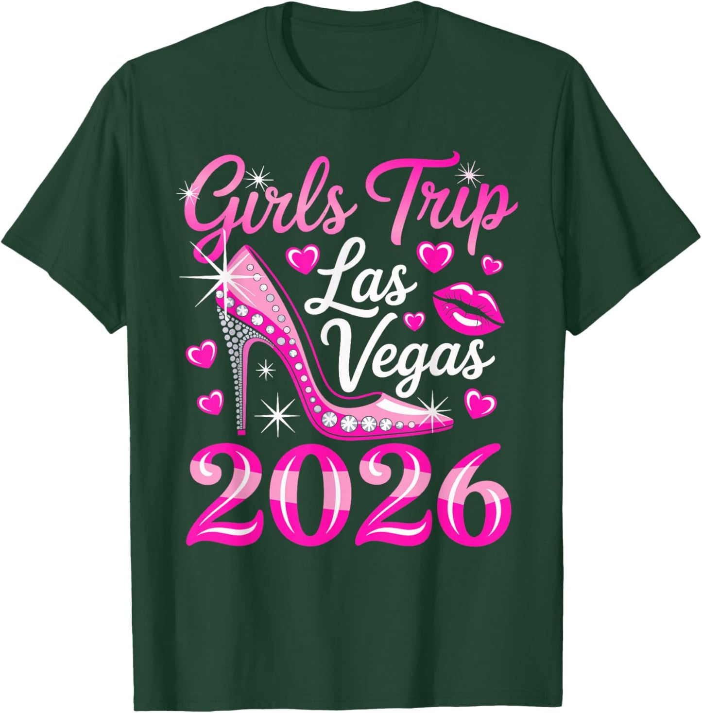 Girls Trip Las Vegas 2026 Bachelorette Squad T-Shirt - T-Shirt | Forest