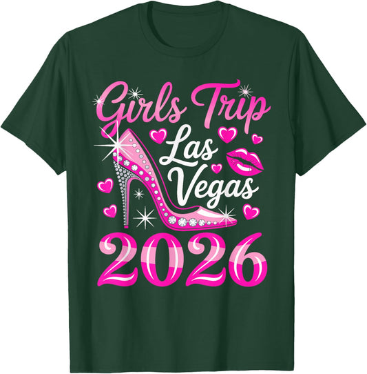 Girls Trip Las Vegas 2026 Bachelorette Squad T-Shirt - T-Shirt | Forest