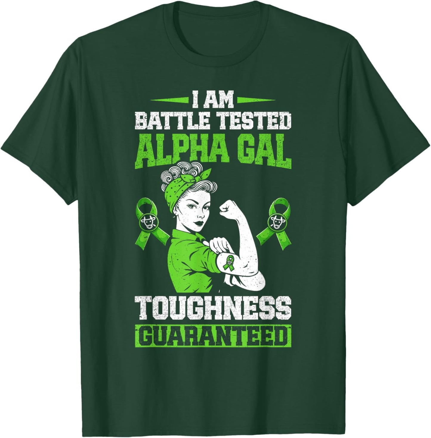 Alpha Gal Syndrome Warrior T-Shirt - T-Shirt | Forest