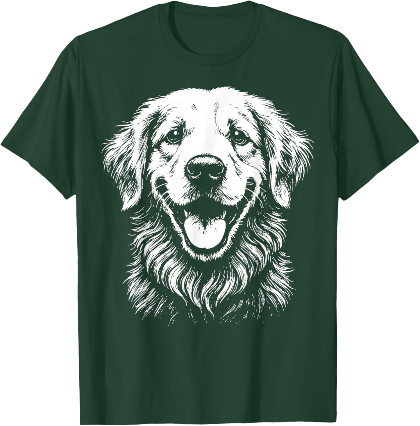 Golden Retriever Illustration T-Shirt - T-Shirt | Forest
