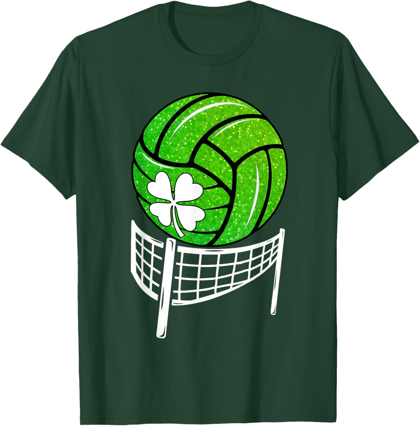 Volleyball Shamrock Lucky Clover Irish St Patrick's Day Boys T-Shirt - T-Shirt | Forest