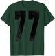 Number 77 Print On Back of Shirt Number #77 Numbered T-Shirt - T-Shirt | Forest