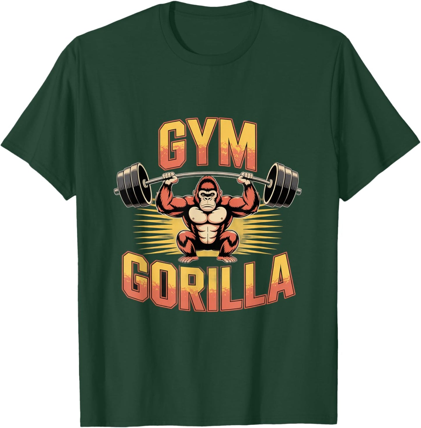Funny Retro Gym Gorilla Bodybuilding Sarcastic Fitness Memes T-Shirt - T-Shirt | Forest