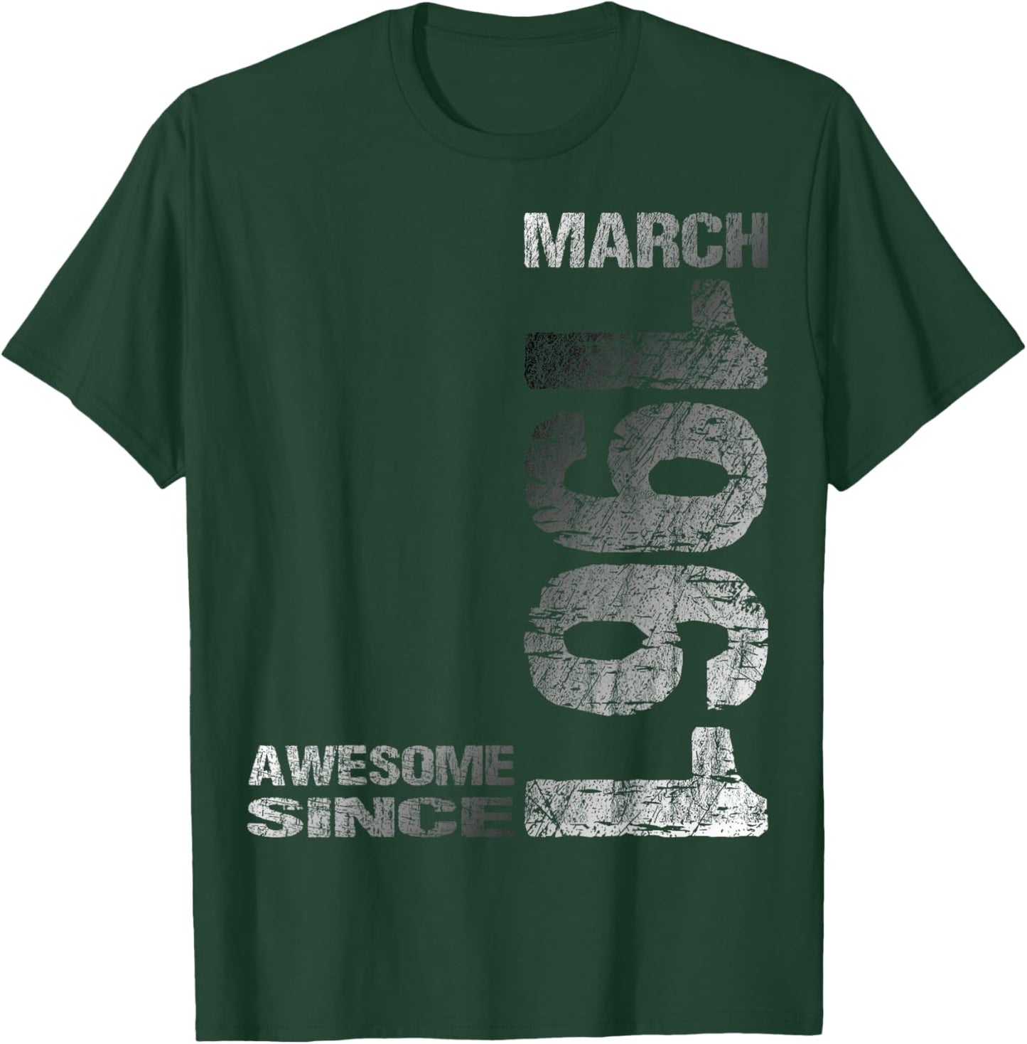 Awesome Since March 1961 Vintage 65. Birthday T-Shirt - T-Shirt | Forest