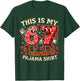 This is My 67 Valentine Pajama Outfit Funny Meme Couple Gift T-Shirt - T-Shirt | Forest