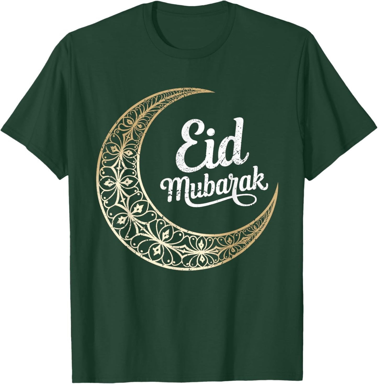 Eid Mubarak Crescent Moon Islamic Celebration T-Shirt - T-Shirt | Forest