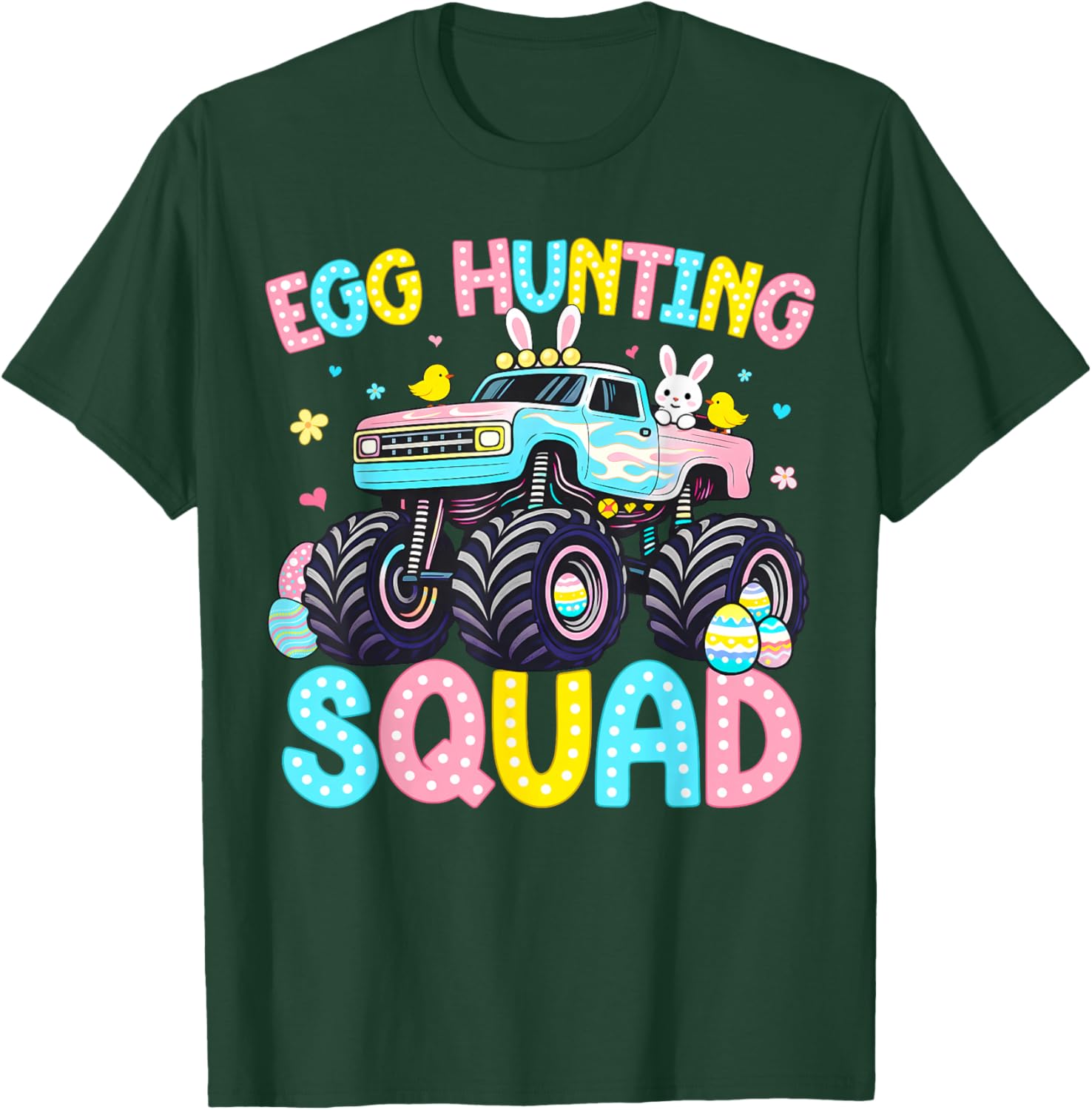 Egg Hunting Squad for Kids Toddler Boys Girls Easter Day T-Shirt - T-Shirt | Forest