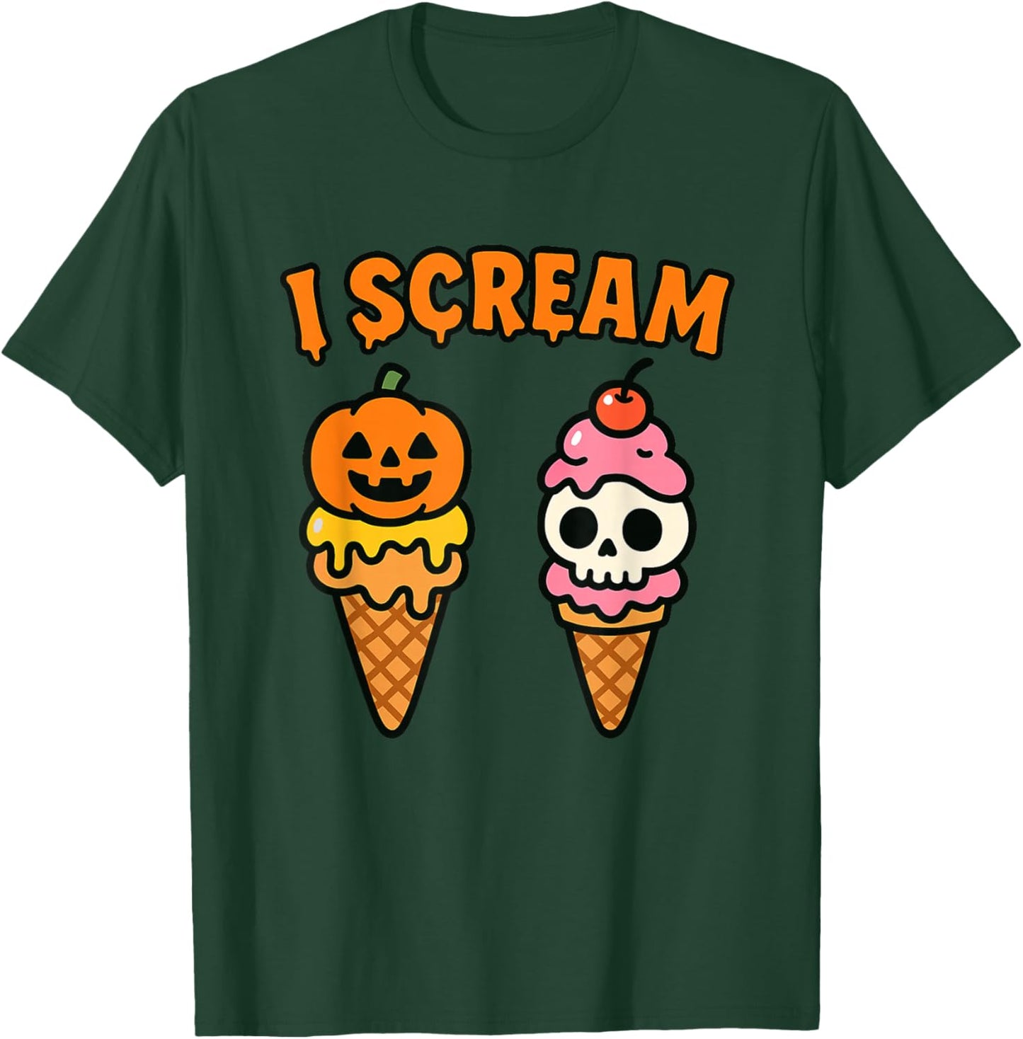 I Scream Ice Cream Ghost Halloween Costume T-Shirt - T-Shirt | Forest